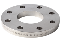 V4A LGlatter Flansch NW100 Rohr 106; PN10; b=10mm; LK180; Loch 8 M 16; EN1092-1/02